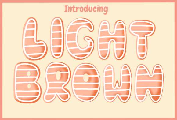 Light Brown Font PNG with transparent background - Preview 1
