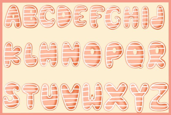 Light Brown Font PNG with transparent background - Preview 2