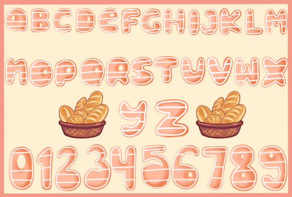 Light Brown Font PNG with transparent background - Preview 3