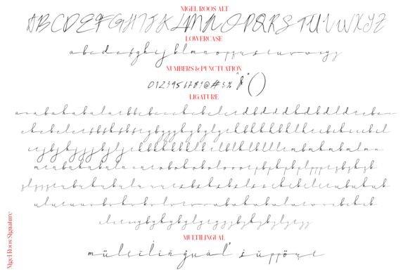 Nigel Roos Font PNG with transparent background - Preview 3