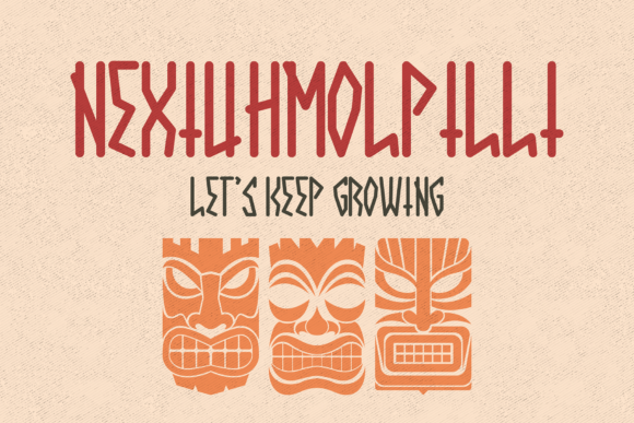 Nomad Tribes Font PNG with transparent background - Preview 1