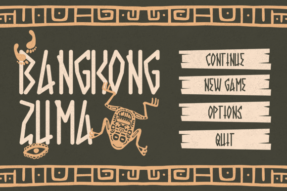 Nomad Tribes Font PNG with transparent background - Preview 3