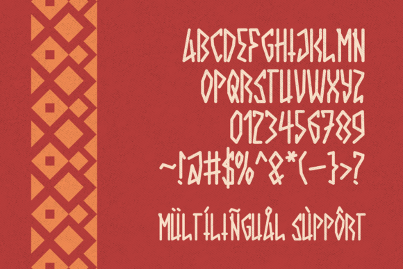 Nomad Tribes Font PNG with transparent background - Preview 4