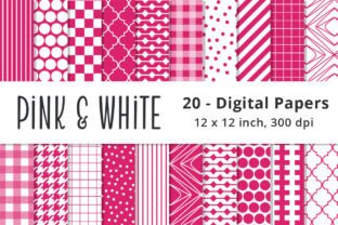 Pink Digital Scrapbook Paper Patterns Graphic by Lemon Paper Lab ...