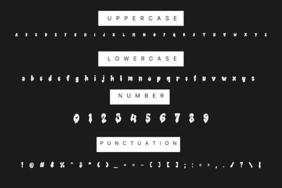 Retro Drip Font PNG with transparent background - Preview 3