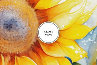 Watercolor Sunflower Backgrounds Graphic by Sabina Leja · Creative Fabrica