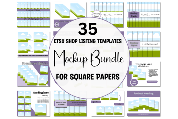 35 Mockup Templates for Square Papers