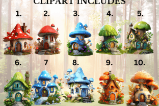 Cute Cartoon Comic Fairy House Clipart Graphic by RockOrange Arts ...