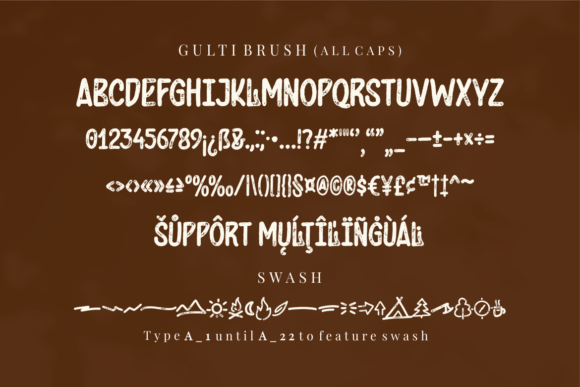 Gulti Brush Font PNG with transparent background - Preview 6