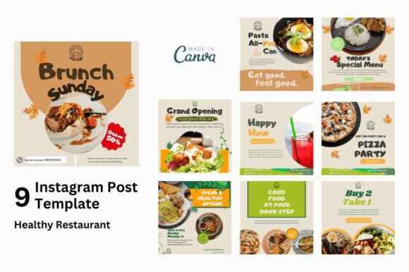Wellness Instagram Template - Healthy Food