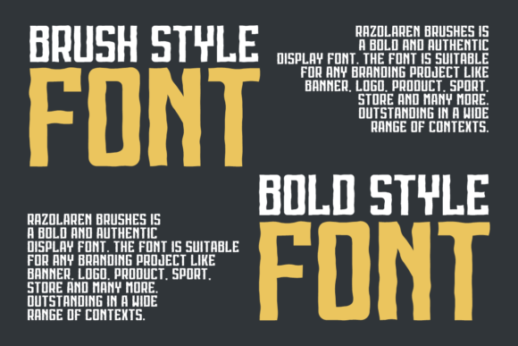 Razolaren Brushes Font PNG with transparent background - Preview 1