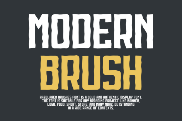 Razolaren Brushes Font PNG with transparent background - Preview 2