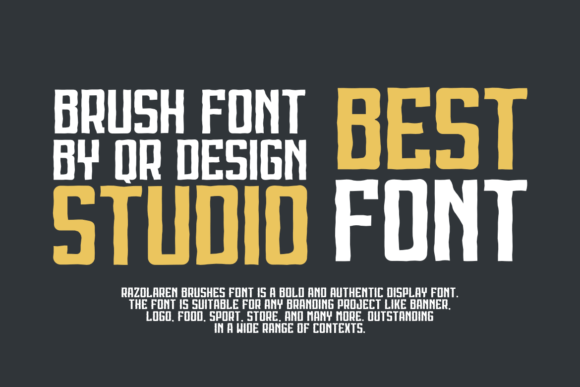 Razolaren Brushes Font PNG with transparent background - Preview 3