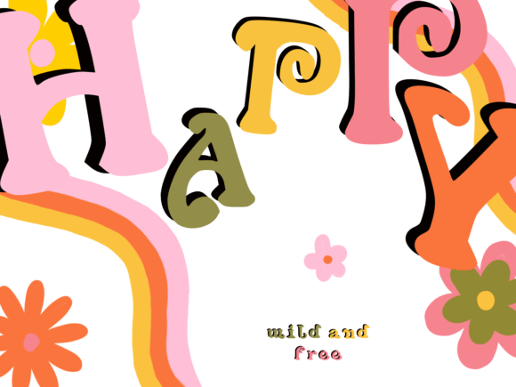 Retro Land Font PNG with transparent background - Preview 1