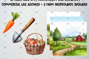 Watercolor Farm Animals Clipart Set Graphic by beyouenked · Creative ...