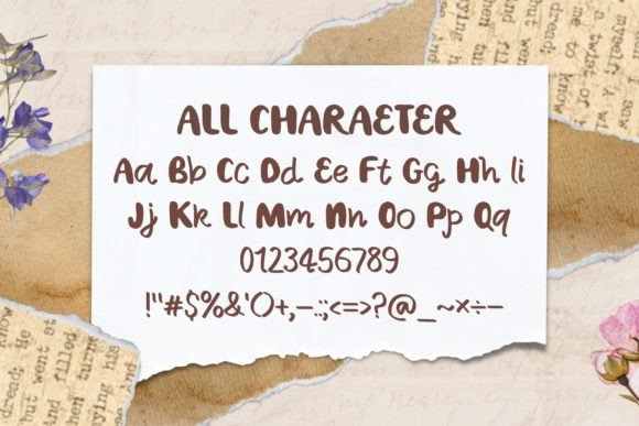 Antique & Simple Font PNG with transparent background - Preview 3