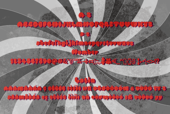Chubby Blood Font PNG with transparent background - Preview 4