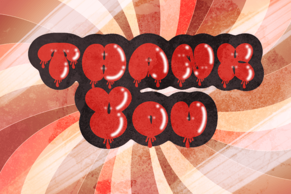 Chubby Blood Font PNG with transparent background - Preview 5
