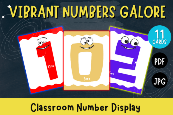 Vibrant Number Display for Engaging Classroom Learning