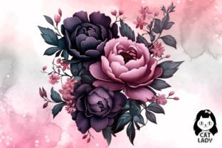 Dark Moody Gothic Flower Clipart Bundle Graphic by Cat Lady · Creative ...