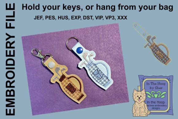 Golf Clubs Key Fob