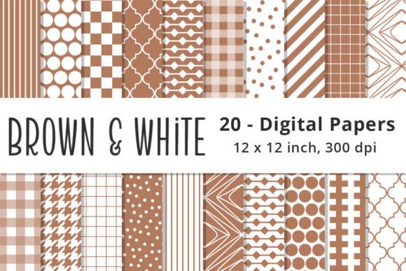 Seamless Brown Digital Paper Backgrounds