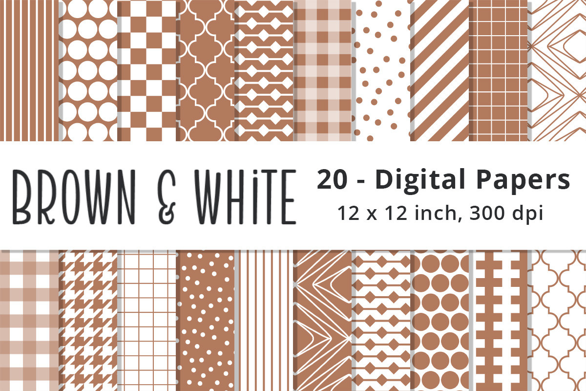 Seamless Brown Digital Paper Backgrounds