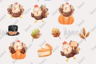 Watercolor Thanksgiving Clipart, Turkey Graphic by BANCA · Creative Fabrica