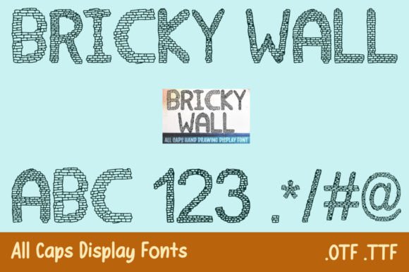 Bricky Wall Font - Preview 1