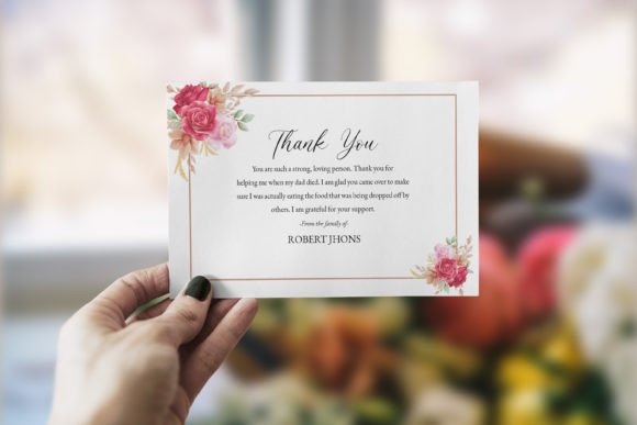 Floral Funeral Thank You Card