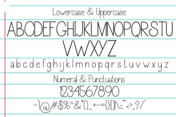 Gloria Monoline Font - Preview 3