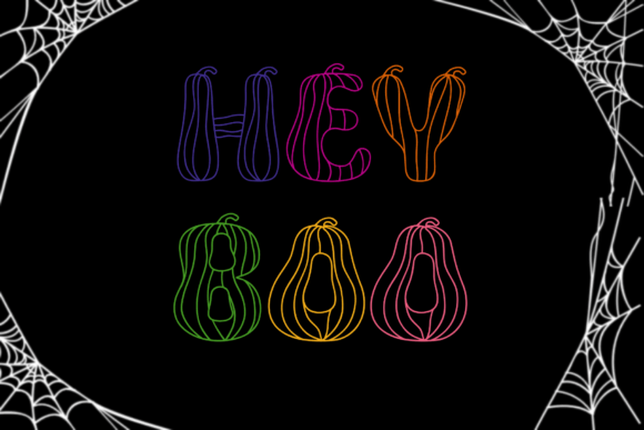 Pumpkins Font PNG with transparent background - Preview 3