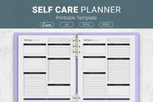 Self Care Planner Printable Template Graphic by JUNDI · Creative Fabrica