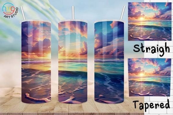 Sunset at the Beach 20oz Skinny Tumbler