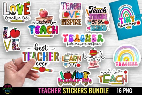 Teacher Stickers Bundle I Teacher PNG
