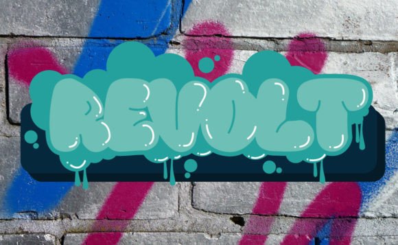 Chunky Bomb Font PNG with transparent background - Preview 1