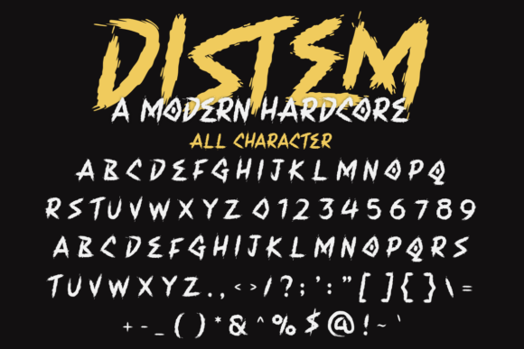 Distem Font PNG with transparent background - Preview 1