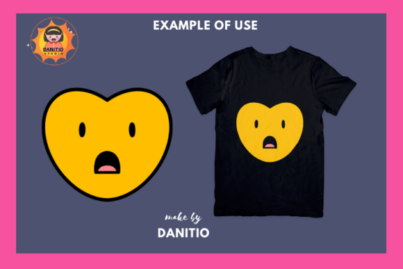 Emotion Heart Font PNG with transparent background - Preview 3