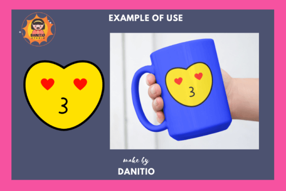Emotion Heart Font PNG with transparent background - Preview 4