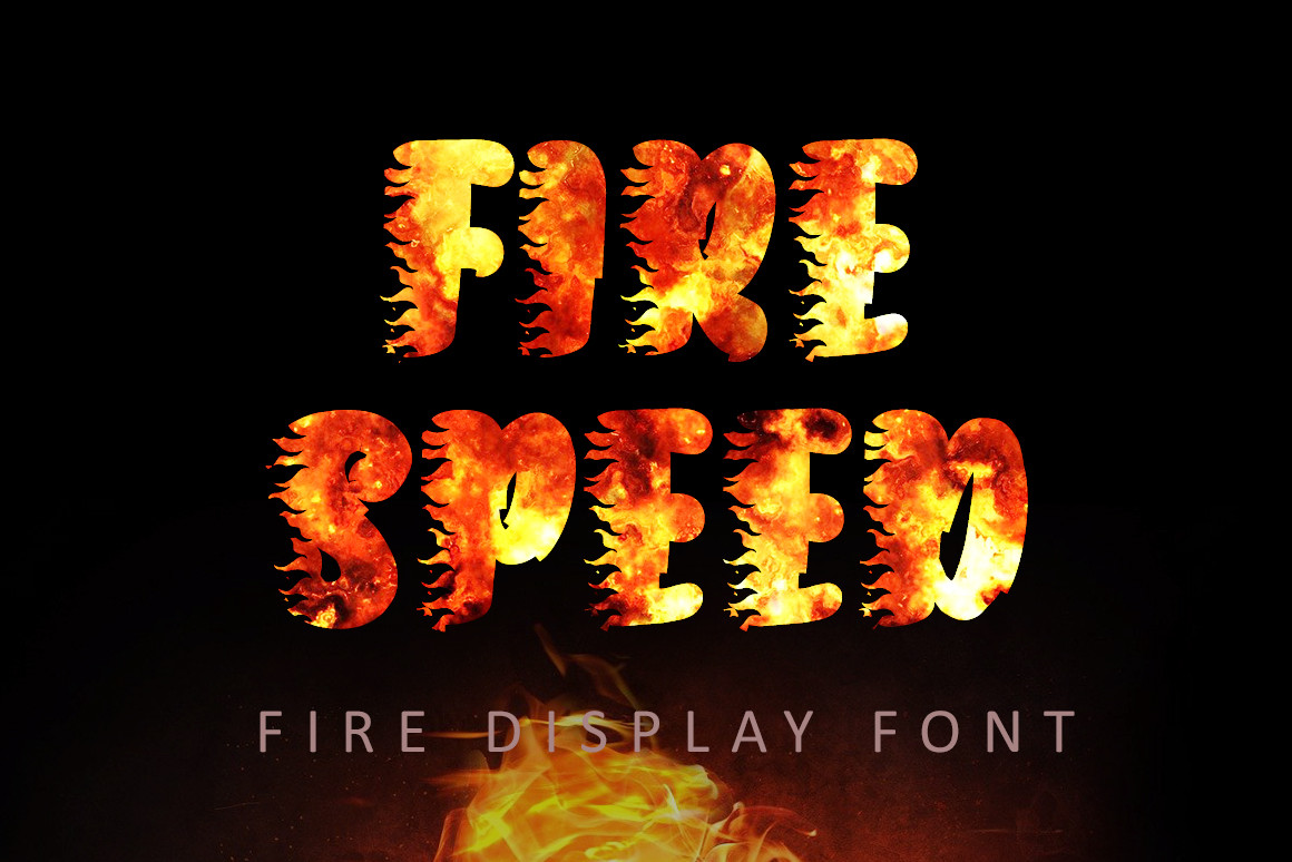 Fire Speed font preview in a display style