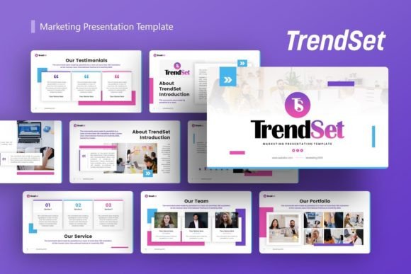 Preview of Marketing Presentation - TrendSet marketing presentation template