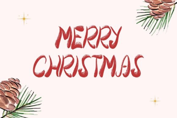 Santa Festival Font PNG with transparent background - Preview 1