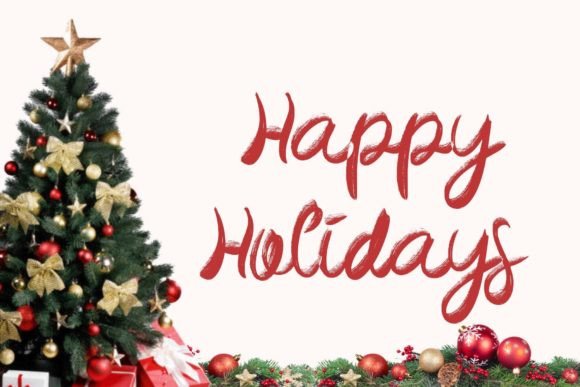 Santa Festival Font PNG with transparent background - Preview 2