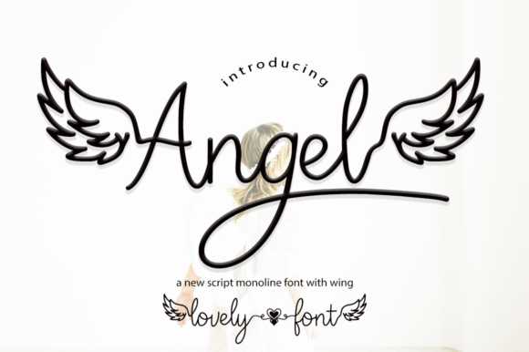 アイドル [MINYYUNY] Angel Script Lettering Color Angel Font by cocodesign · Creative Fabrica