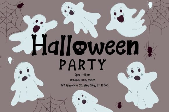 Bones Party Font PNG with transparent background - Preview 2