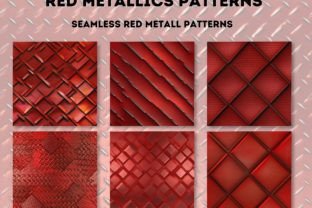 Metallic Red Pattern Digital Red Metal Pattern Graphic by RockOrange Arts · Creative Fabrica