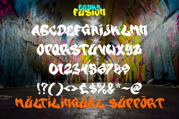 Funky Fusion Font PNG with transparent background - Preview 1