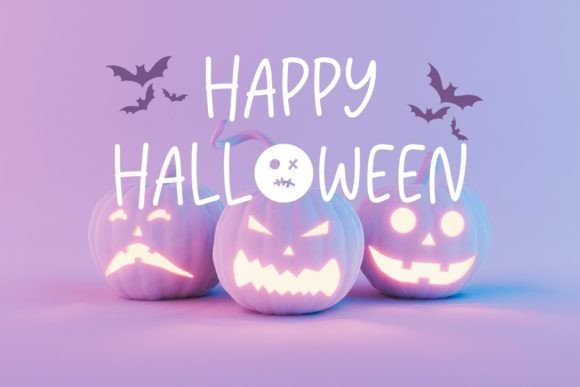Halloween Face Font - Preview 3
