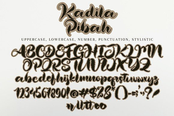 Kadila Pibah Font PNG with transparent background - Preview 6