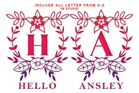 Melissa Monogram Font PNG with transparent background - Preview 1